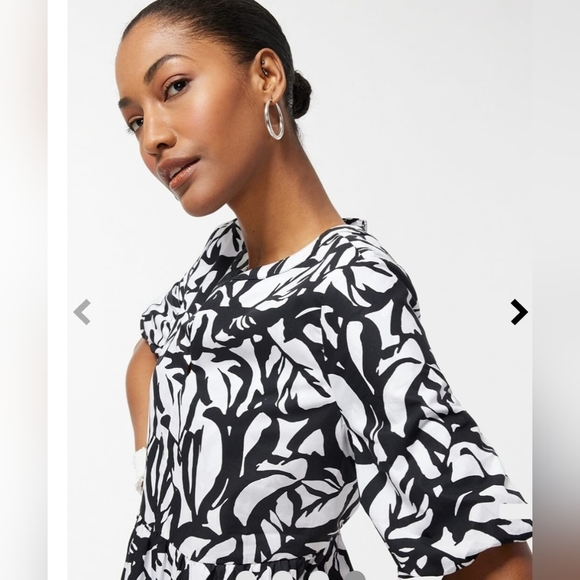 Black And White Poplin Dress - Picture 5 of 6